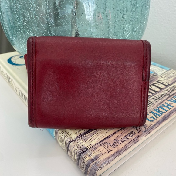 Vintage Coach Deep Red Leather Women's Wallet - Picture 2 of 6
